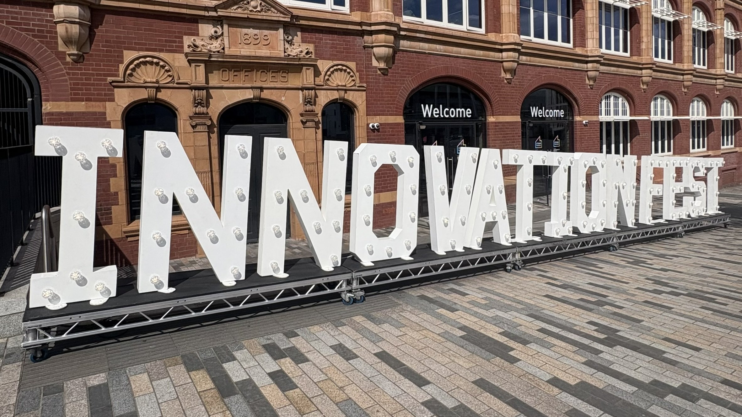 Innovation Fest 2025 sign outside of STEAMhouse.